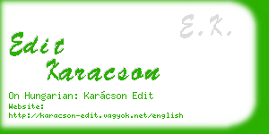 edit karacson business card